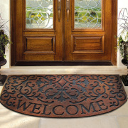 入户门地垫进门门厅玄关橡胶地毯美式防滑吸水蹭土脚踏垫耐磨门垫