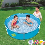 百适乐小号圆型支架游泳池bestway夹网加厚儿童戏水池决明子球池