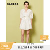 SANDRO Outlet春秋女装法式镂空系带白色公主裙连衣裙SFPRO02448