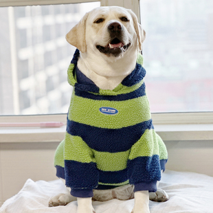 大型犬衣服潮牌保暖冬季衣服拉布拉多金毛衣服加厚衣服狗狗衣服