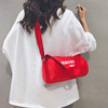 时尚韩版流行帆布圆筒包女小众，设计潮流手提包，运动休闲旅行斜挎包