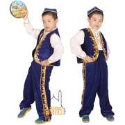 /新疆儿童演出服民族表演服六一儿童舞蹈服装民族舞男童三件套黑