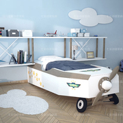 高端创意实木地中海系列船床单层儿童床可定制带储物架王子男孩床