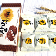 韩国进口乐天巧克力打糕派麻薯，糯米糍夹心年糕，即食办公小零食225g