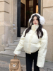 pu皮棉服冬季外套，女装2023立领加厚立领面包，服小个子棉袄上衣