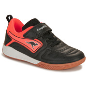 Kangaroos袋鼠女鞋低帮运动板鞋魔术粘黑红色春秋款平底学生球鞋