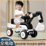 儿童电动挖掘机玩具车可坐可骑宝宝超大号男孩挖土机可遥控工程车