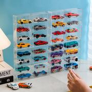 风火轮展示架合金小汽车模型164儿童玩具车，摆件透明整理收纳展盒