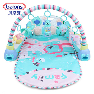 贝恩施婴儿健身架器脚踏钢琴，宝宝音乐游戏，毯玩具0-1岁3-6-12个月