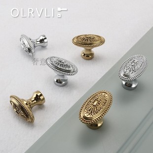 意大利olrvli欧式纯铜金色银色，抽屉小拉手法式轻奢鞋柜厨柜门把手