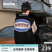 铁臂阿童木联名beaster加厚毛衣女(毛，衣女)复古撞色针织开衫外套男