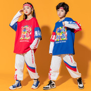 hiphop男童街舞套装女童嘻哈演出服中小学生运动会开幕式团体班服