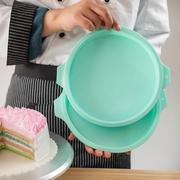 硅胶戚风蛋糕模具468寸圆形，免切分层彩虹慕斯蛋糕烘焙工具