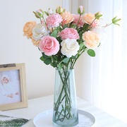 仿真玫瑰花摆设干花花束婚庆，家居客厅餐桌摆花装饰花艺摆件。花假