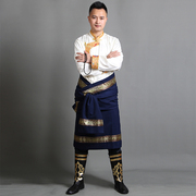 藏袍男西藏民族服装花边，藏服藏族服装织锦缎，藏装男款藏衣