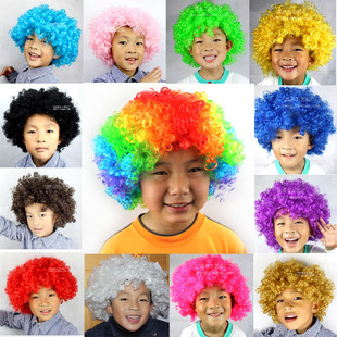 彩色爆炸头假发头套 表演道具球迷派对小丑演出装扮头饰搞笑搞怪