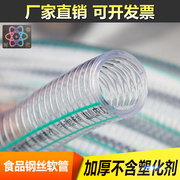时代牌食品级钢丝水管PVC透明钢丝软管不含塑化剂时代食品专用管