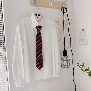 心脏地震jk制服女基础，长袖白衬衫正版，原创dk学院风上衣短袖衬衣