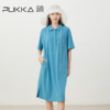 蒲pukka原创设计女装春夏，针织棉polo轻运动短袖连衣裙