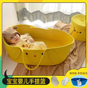 ins韩系婴儿手提篮 新生儿车载安全提篮 宝宝外出便携式提篮睡篮