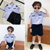 辰辰儿童警服套装夏季小孩军装男童制服短袖小童警辅服装警察服特