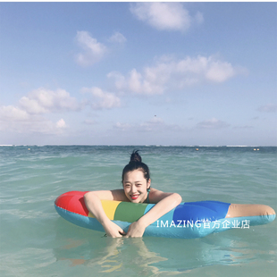 韩国明星崔雪莉(崔雪莉)同款七彩，棒冰浮排水上玩具大人网红加厚水上漂浮板