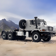 静点模型JDM-157 1/14遥控越野卡车 6*6拖头货车攀爬拖车军卡重托