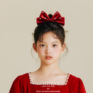 韩版女童蝴蝶结，发卡头顶高级感
