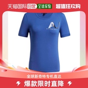 香港直邮Emporio Armani安普里奥 阿玛尼女士T恤宝蓝色棉氨纶