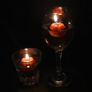 水上漂蜡烛酒吧蜡烛水漂蜡烛 水浮梅花许愿蜡烛情侣浪漫红色蜡烛
