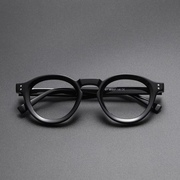 日系复古风男女士vintage圆形框眼镜潮时尚个性可配度数平光镜