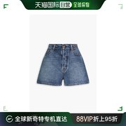 99新未使用香港直邮潮奢 CHLOE' 蔻依 女士刺绣牛仔短裤