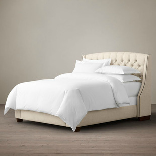 美式布艺床1.8米北欧亚麻，双人床小户型软床1.5米卧室美式家具婚床
