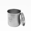 黑鹿户外钛杯纯钛露营咖啡杯轻量化可折叠手柄便携式钛水杯子带盖