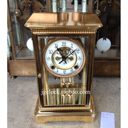 仿古钟表欧式座钟，纯铜机械钟表，古典钟表镀金四明钟