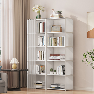书架置物架落地简易多层置物柜卧室防尘储物柜窄缝转角，靠墙小书柜