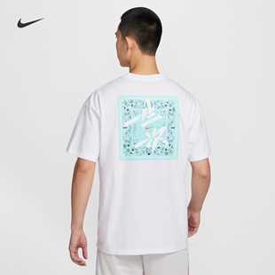 耐高系列 Nike耐克男篮球T恤夏季宽松纯棉印花休闲HF6156