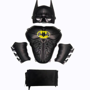 万圣节儿童蝙蝠侠玩具套装演出服装男童盔甲面具披风黑色铠甲