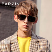帕森（PARZIN）偏光太阳镜男时尚大框金属镜腿司机开车驾驶潮墨镜