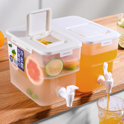 4L带龙头大容量冰箱冷水壶水果茶凉水壶家用装水饮料桶冰水杯果汁