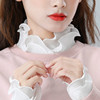 韩版公主风花苞立领衬衫，冬假领子女百搭蕾丝，衬衣领毛衣装饰打底领