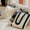 现代简约抱枕轻奢高级感靠枕，北欧棉麻布艺靠垫客厅沙发抱枕套含芯
