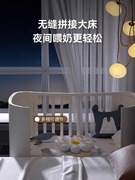 婴儿床可移动新生儿拼接大床调，高度塑料无漆环保多功能宝宝游戏床