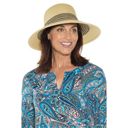 美国 Coolibar 草编丝带宽檐沙滩帽 太阳帽 防紫外线UPF50+ 10184