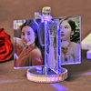 diy创意相框摆台定制来图水晶灯桌面照片摆件婚纱照个性可爱