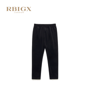 rbigx瑞比克童装，秋季丝绒花边女童打底裤，防走光弹力休闲长裤