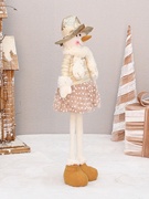 圣诞节伸缩公仔布艺娃娃圣诞老人雪人商场景布置摆件装饰用品