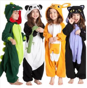 出口外贸儿童恐龙连体睡衣，浣熊狐狸骷髅猴，成人万圣节演出服onesie