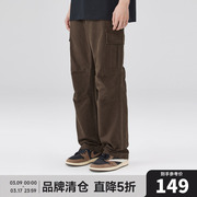 CHINISM CH大口袋做旧工装裤男美式潮牌高街水洗宽松直筒休闲裤
