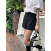 SourceWithU 女团回归～版型敲正显瘦收腰黑色高腰短裤女休闲裤